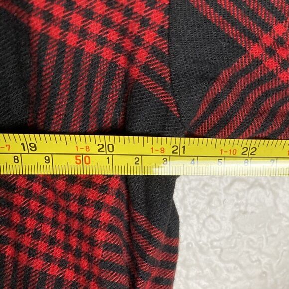 Banana Republic Sz M Long-Sleeve Piazza Flannel Shirt Button-Down Red Plaid - Picture 10 of 11